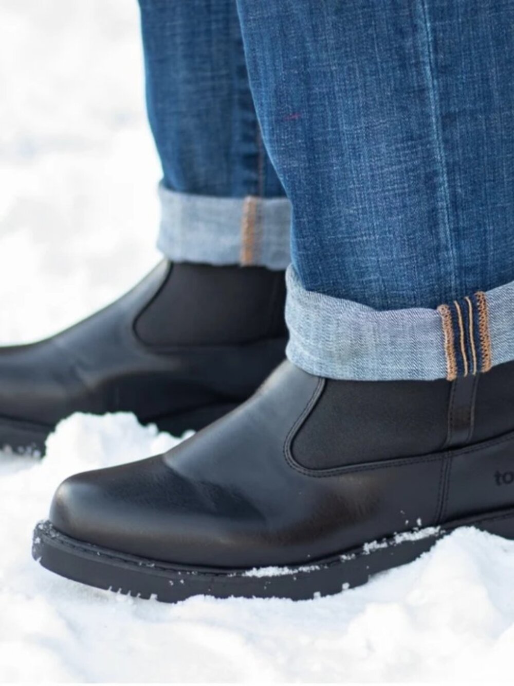 Totes Men’s Stadium Winter Boots Black Outdoor Warm Cushioned Cozy Size 12  Med
